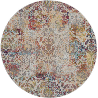 Tapis ivoire contemporain moderne Raymond