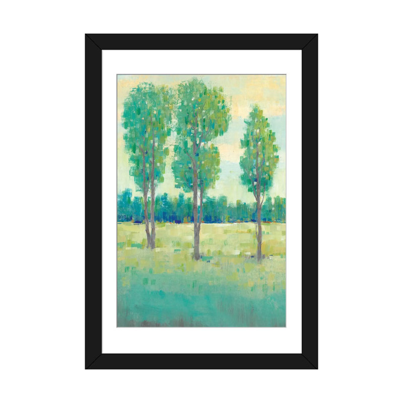 « spring day ii », impression sur toile, H 24 po x l 16 po x P 1 po, Papier d'art encadré noir, Blanc