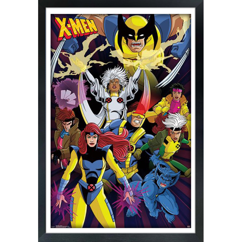 Collage de personnages encadrés X-Men