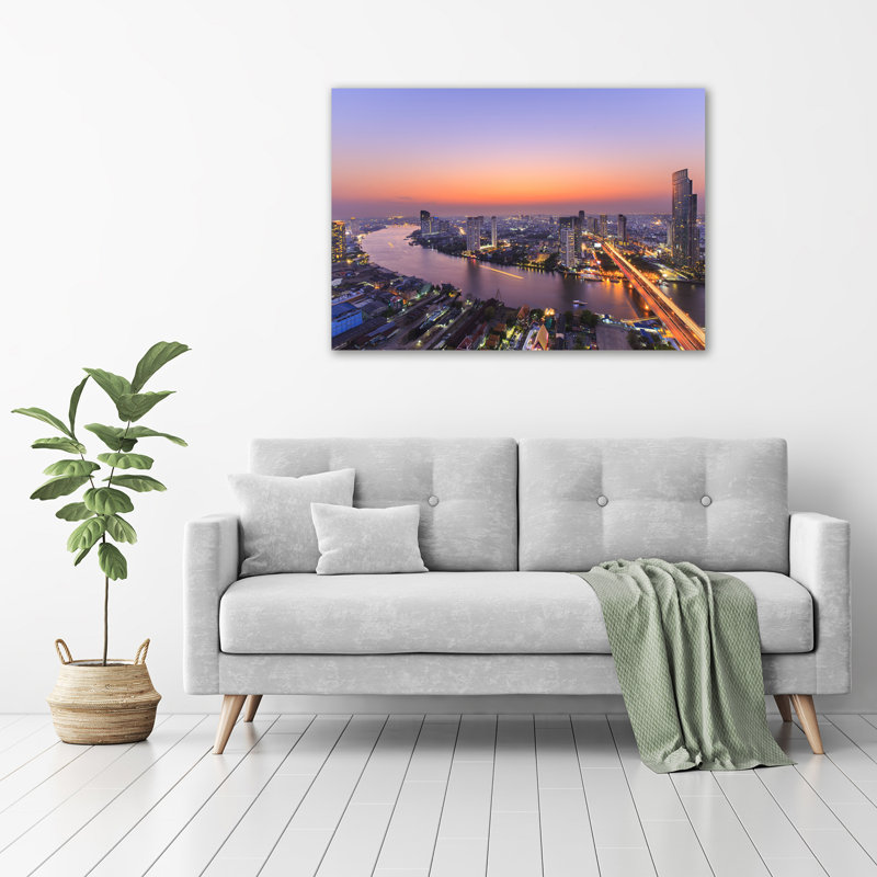 Bangkok West - No Frame Print on Glass