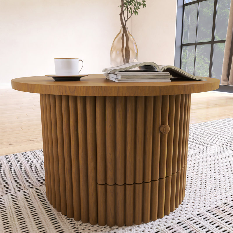 Table basse avec tiroir Farmhouse, Naturel