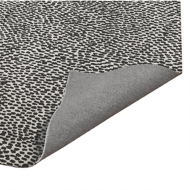 Twinkle Splat Lightweight Non-Slip Kitchen Mat, Rectangle 5' x 7', Ivory/Charcoal