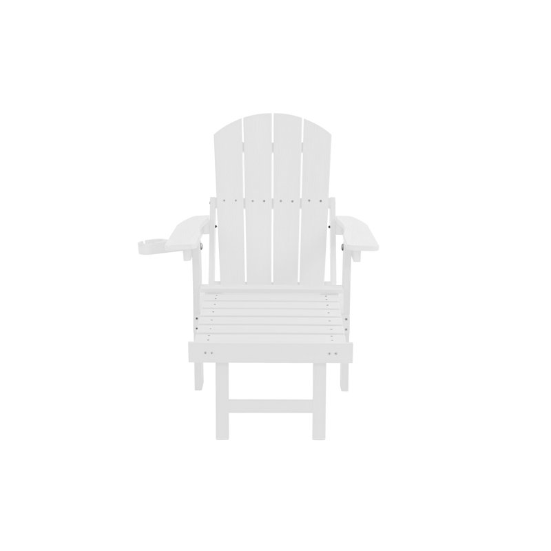 Méridienne d'extérieur réglable avec porte-gobelet, Blanc