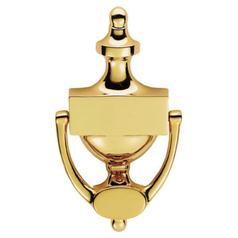 Liggett Victorian Urn Door Knocker, 19.6cm H x 19.6cm W x 9.9cm D, Polished Chrome