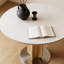 Table de salle à manger crème en bois fritté-1525838720