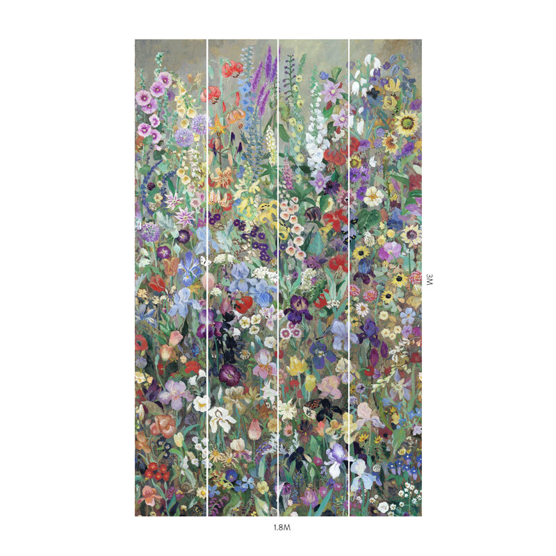 Floribunda 9.84' L x 70.87" W Paintable Wallpaper Roll