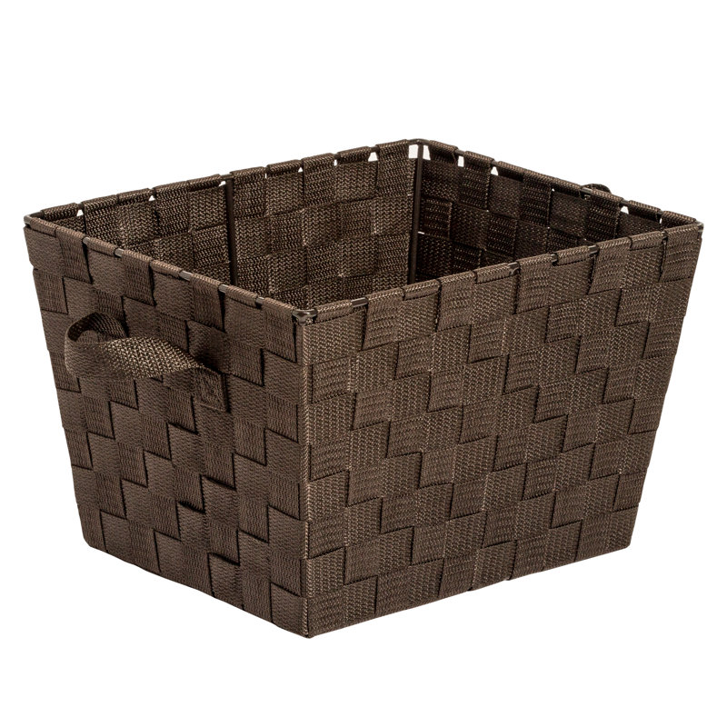 Ensemble de paniers en plastique tissé, Espresso