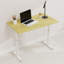 Bureau d'étude à hauteur réglable, bureau à domicile multifonctionnel, 60 cm x 100 cm, structure blanche, plateau en bois naturel | Idée de cadeau-701996817-701996819