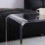 Table d'appoint en acrylique transparent avec chute d'eau - pratique 16,26 po Pièce de salon large et polyvalente