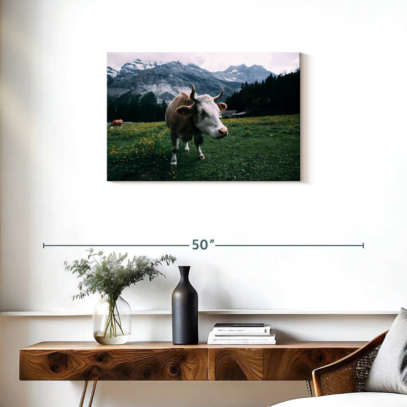 Vache curieuse Brampt, H 20 po x l 30 po