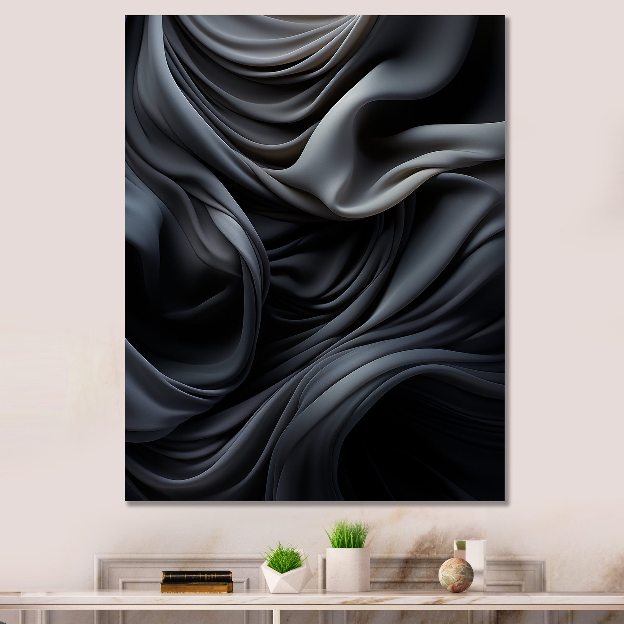 Wrought Studio™ Grey Soothing Shadows II - Abstract Collages Wall Art ...