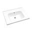Lavabo de meuble-lavabo rectangulaire blanc, 23,03 po x 18,75 po, 1 trou de robinet, trop-plein, teinture, céramique, faible absorption d'eau, surface lisse, grand espace pour les articles personnels, fabrication simple en céramique,