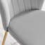 Danno Luxury Scalloped Back Velvet Dining Chairs - Modern Art Deco Style-1486632542