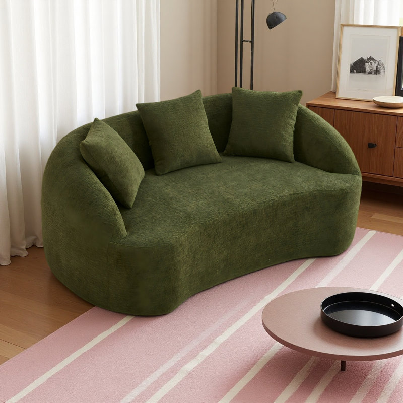 Causeuse de canapé incurvée moderne incurvée Curved, Vert
