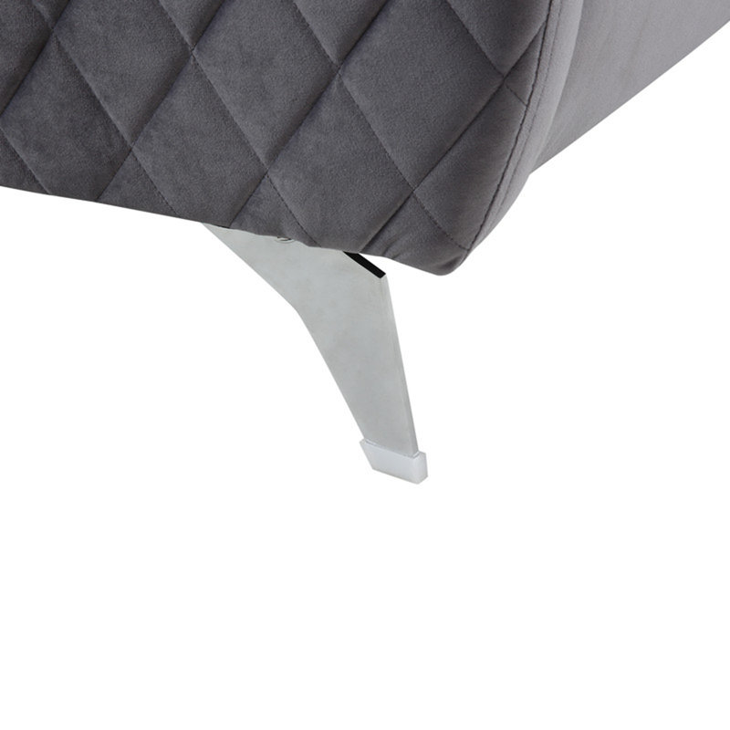 Causeuse en velours chic et moderne, Noir