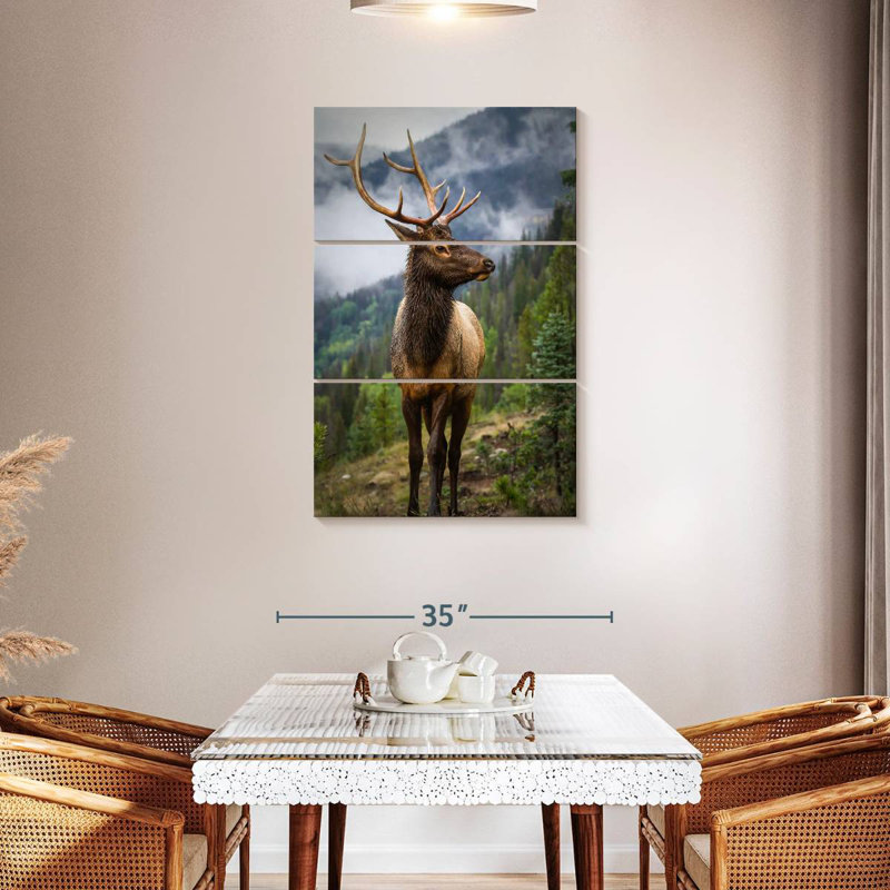 Brampt Elk In The Rockies, 45" H x 28" W