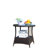 Outdoor Patio Furniture 1 Round Coffee Table With Clear Tempered Glass(Only Including Table)