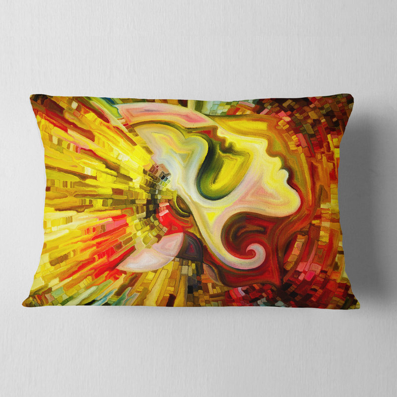 Au-delà de la peinture intérieure - coussin abstrait imprimé