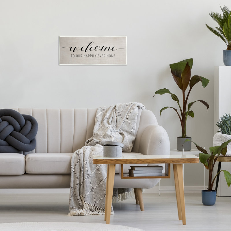 Plaque murale Happily Ever Home Welcome, design par Amanda Murray