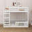 Full Over Full Wood Bunk Bed With Ladder Guardrails-505682077