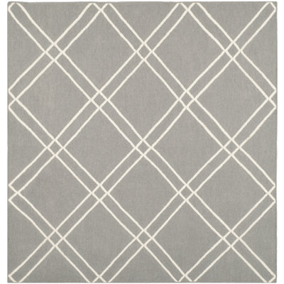 Tapis géométrique en laine / coton tissé à la main Rodgers