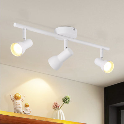 Ceiling spotlight 3-flame ceiling lamp hallway - ceiling light modern design interior spotlight GU10 ceiling spots metal 350° swivel spots for bedroom living room kitchen (without bulb)