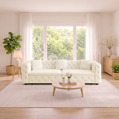 Canapé-lit Chesterfield convertible, convertible rapidement en fauteuil inclinable / lit, peu encombrant pour les appartements