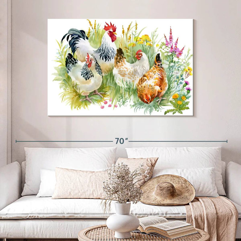 Brampt Chicken Posse, 32" H x 48" W