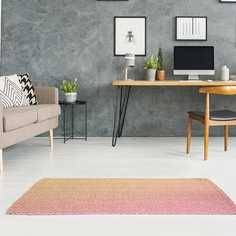 Tapis à sirène balances saumon/jaune, Rectangle 5 pi x 7 pi