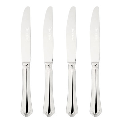 Cutlery Sets Stainless Steel 18/8 Dinner Knife 4pc Set Catering Alhambra
