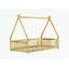 Lit simple en forme de tente avec garde-corps-625849616