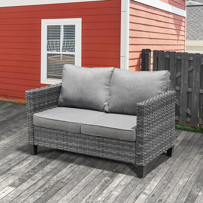 Ensemble de mobilier d'extérieur 7 pièces, Gris foncé
