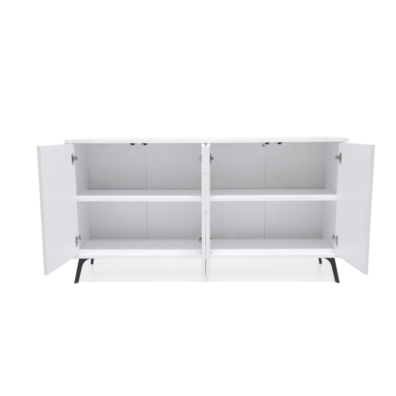 Buffet 4 portes Tom (blanc), Blanc