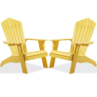 Ensemble de 2 chaises d'extérieur surdimensionnées Adirondack