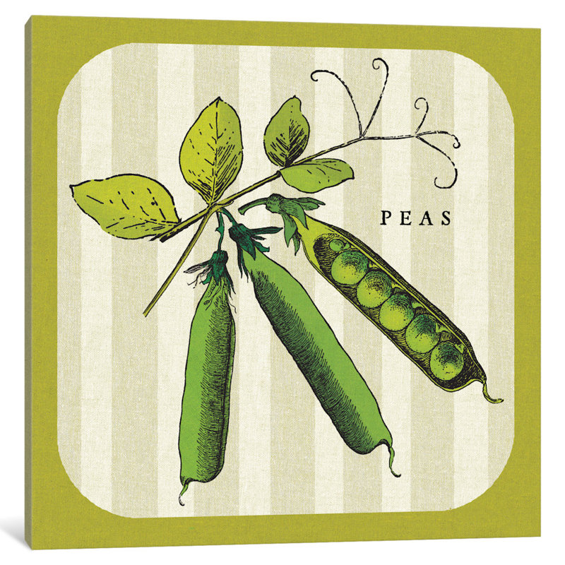 « linen legumes iv », impression sur toile, H 12 po x l 12 po x P 0,75 po, Toile tendue, Pas de tapis