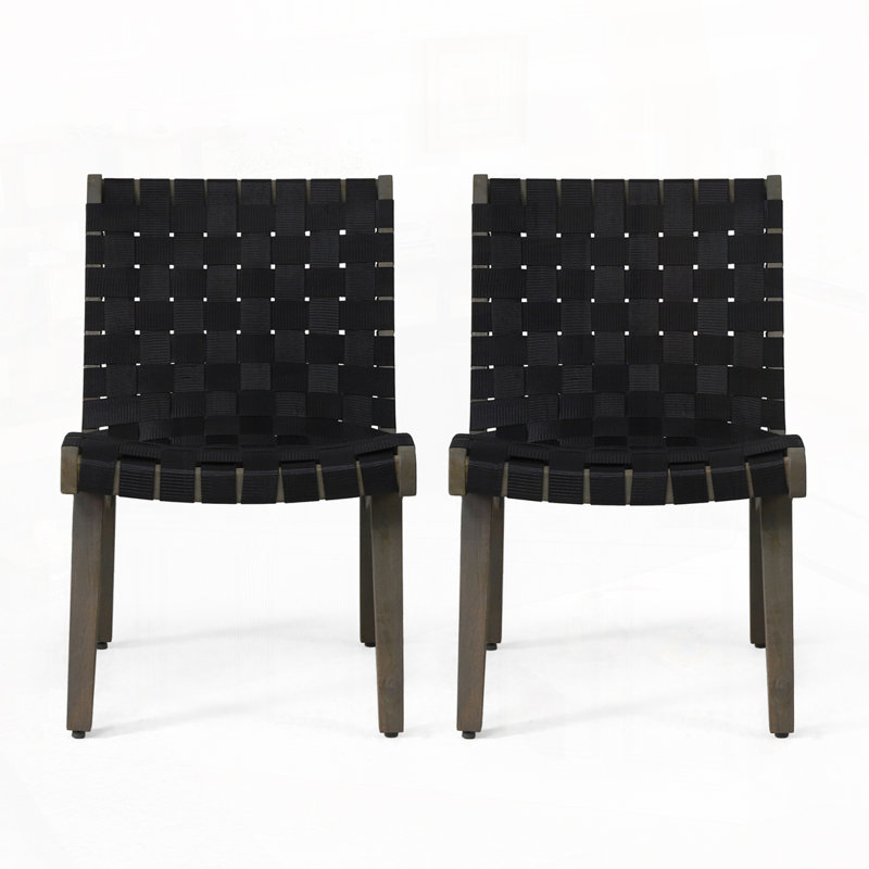 Outdoor Papasan Lounge Chair, Black
