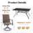 4 Person Garden Dining Set With Metal Table-1784856732