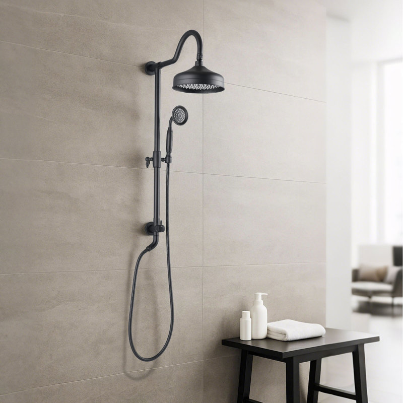 Durable Matte Black Shower Faucets & Systems, Air-injection Rainfall For Modern Bathrooms