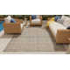 Rectangle Fleurette Handmade Flatweave Polyester Area Rug in Gray/Ivory