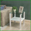 Table basse 2 pièces en verre trempé blanc pour petits espaces, table d'appoint de salon / chambre à coucher facile à nettoyer-121048849-121048848