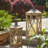 Wood and Metal Indoor and Outdoor Tabletop Lanterns (Set of 2)-544898223