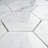 Carrara White 10.24 in. x 11.66 in. Hexagon Polished Marble Mosaic Tile