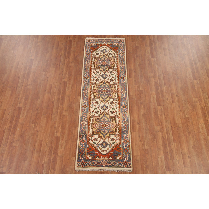 Tapis de couloir oriental ivoire 3x8