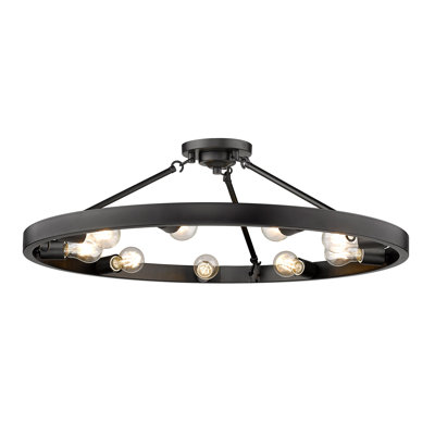 Plafonnier semi-encastré 9 lumières 32 po Easterwood