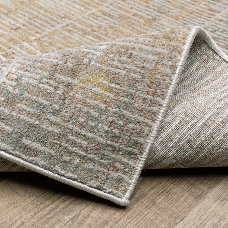 Michels Distressed Stripe Beige/ Multi Area Rug, Runner 2'3" x 7'7"