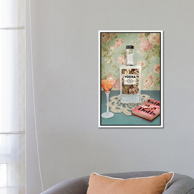 Vodka Still Life by Heather Perry - Print on Canvas, 66.04 cm H x 45.72 cm W, White Framed