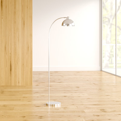 Flynn 141cm Chrome Arched Floor Lamp