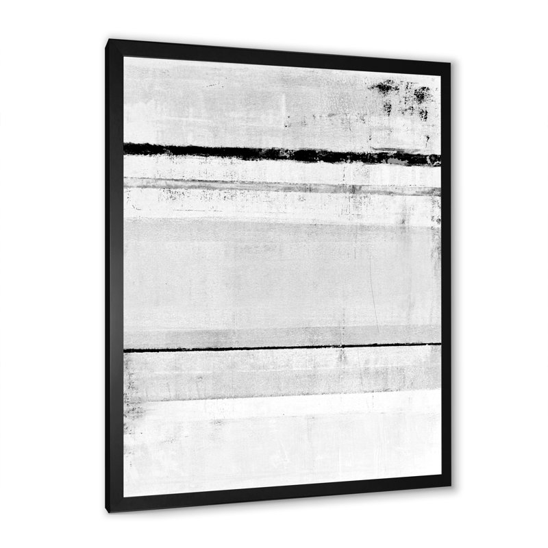 Art mural abstrait noir et blanc - décoration murale moderne et contemporaine, Impression noire sur toile encadrée