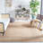 Concord Natural Fiber Hand Woven Jute/Cotton Striped Rug in Natural-1082684709