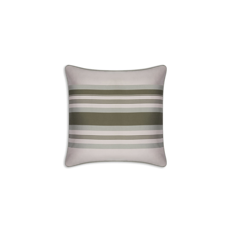 Kutnu Large Multi Stripe Pillow, Stone;Olive